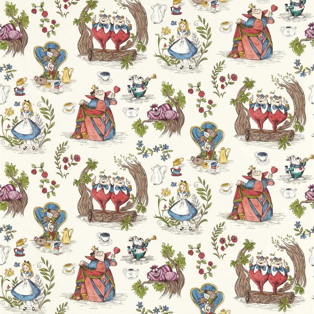 Disney`s Alice in Wonderland Wallpaper by Sandersons